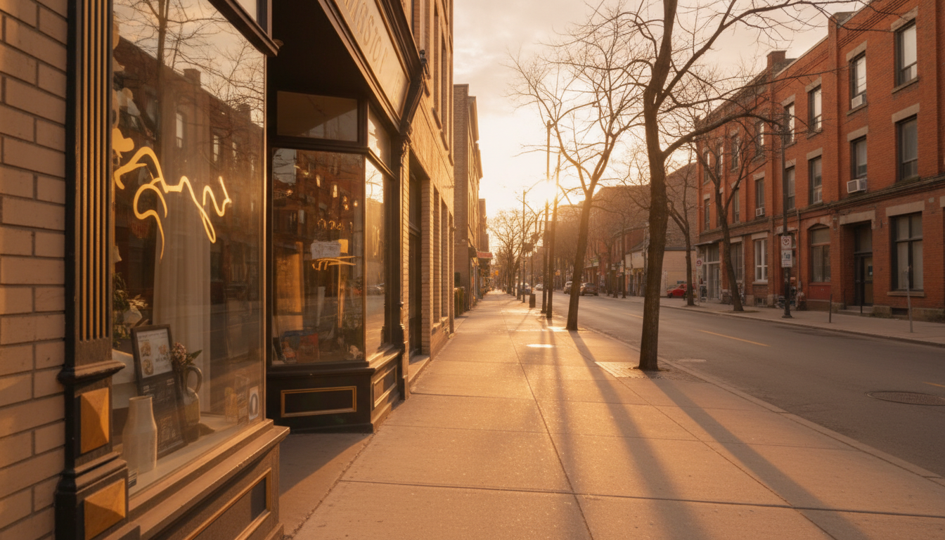 Ossington Toronto street at golden hour